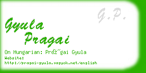 gyula pragai business card